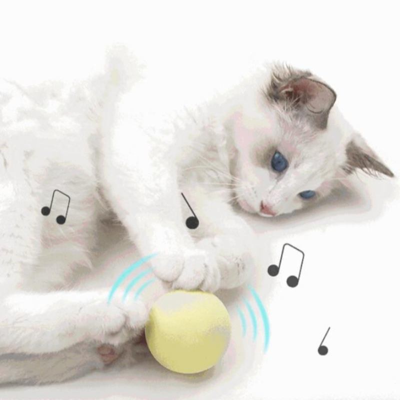 Amazon \\\\ \'s جديد pet دعوة الجاذبية الكرة القط الذاتي مهلا مكافحة ممل اللوازم ندف القط عصا النعناع الكرة لعبة الصوت