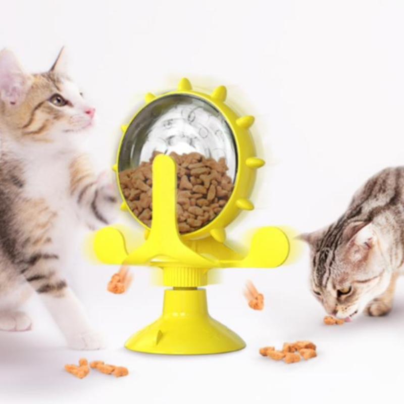 الحيوانات الأليفة اللوازم الدوار القط التفاعلية لعبة بطيئة المغذية الغذاء تسرب المدرب مضحك القط اللعب